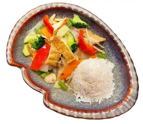 Gebratene Gemüse Tofu